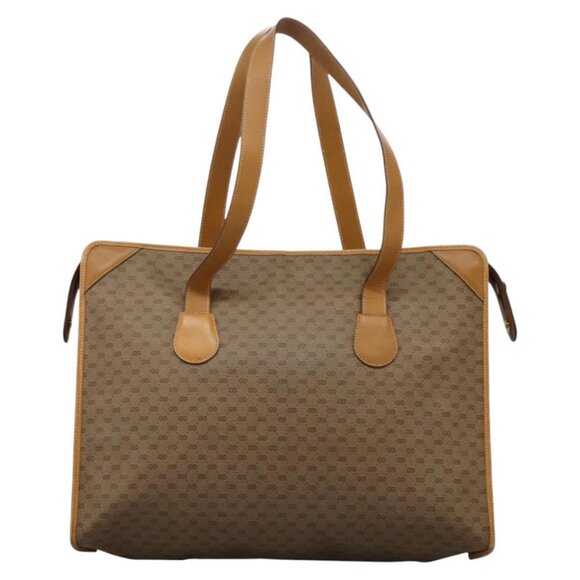 GUCCI Micro GG Supreme Tote Bag PVC Beige Gold Auth BA1400 - Picture 2 of 16